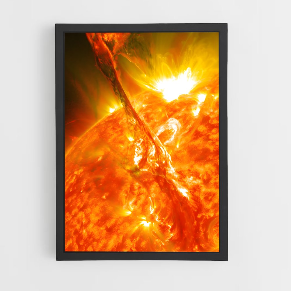 Poster lumineux explosion solaire – affiche Système solaire (vue 2)